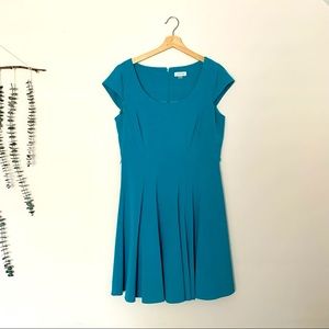 👗 Calvin Klein dress teal cap sleeve fit and flare